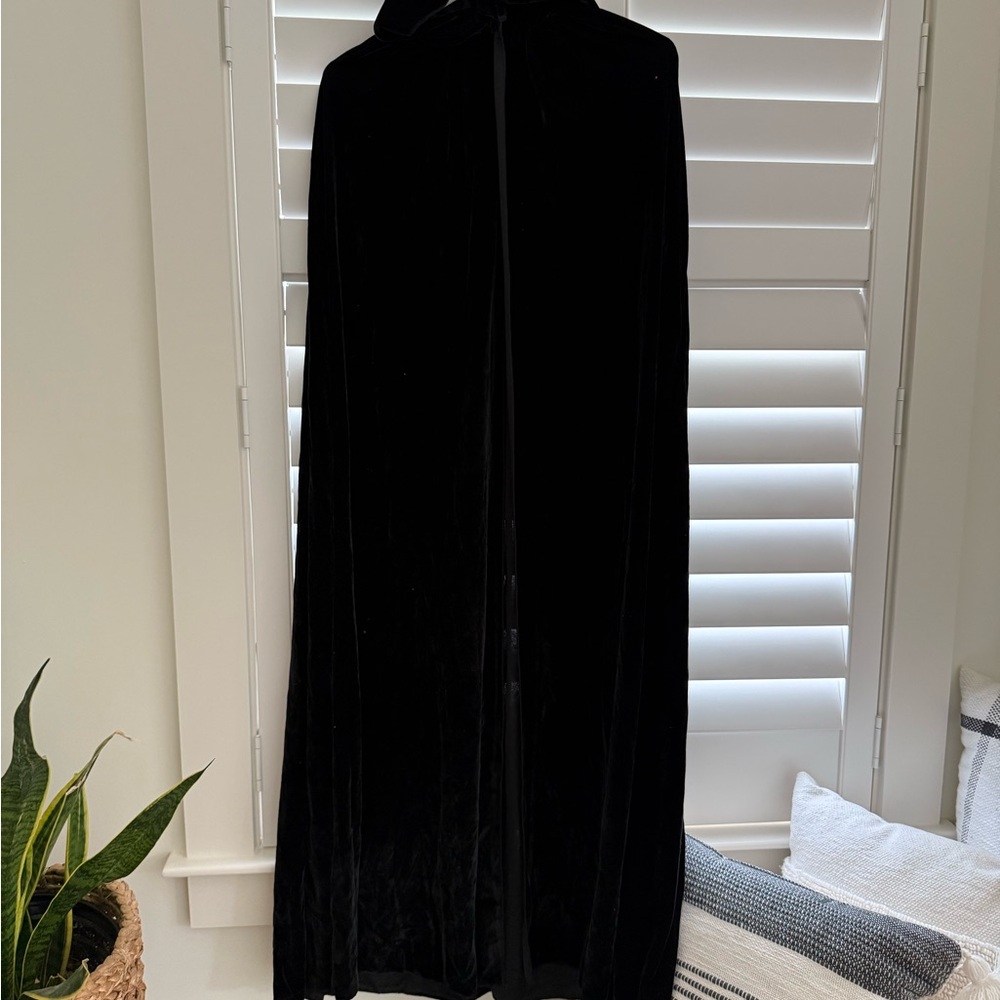 Elegant Black Velvet Cape